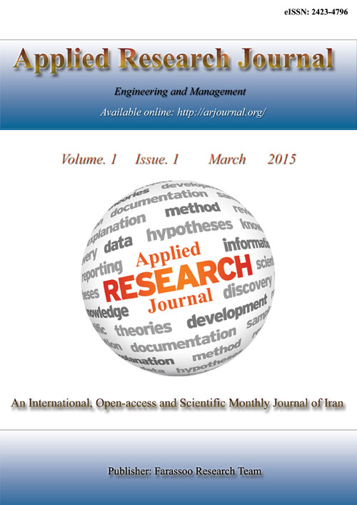 Applied Research - Volume:1 Issue: 1, Mar 2015