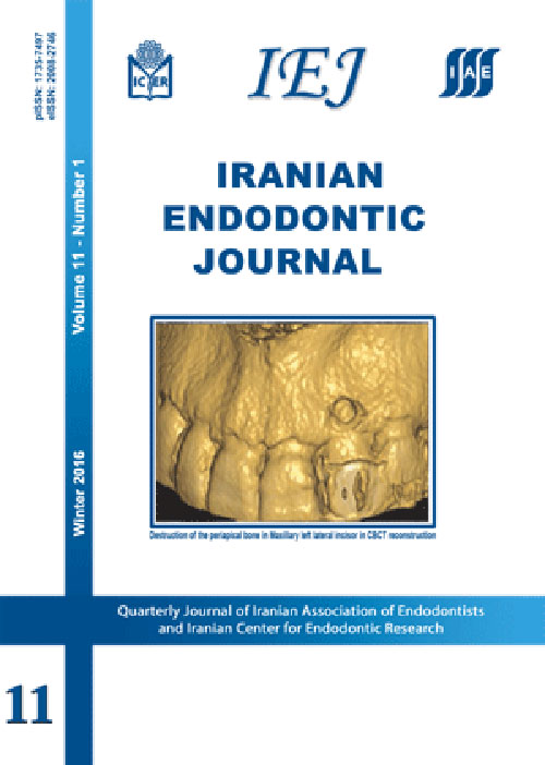 Iranian Endodontic Journal - Volume:11 Issue: 1, Winter 2016