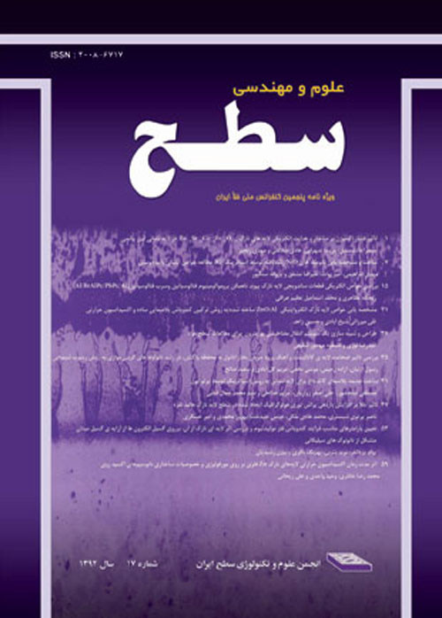 علوم و مهندسی سطح ایران - پیاپی 26 (زمستان 1394)