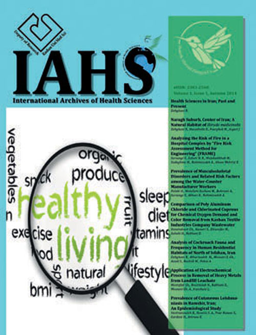 International Archives of Health Sciences - Volume:3 Issue: 1, Jan-Mar 2016