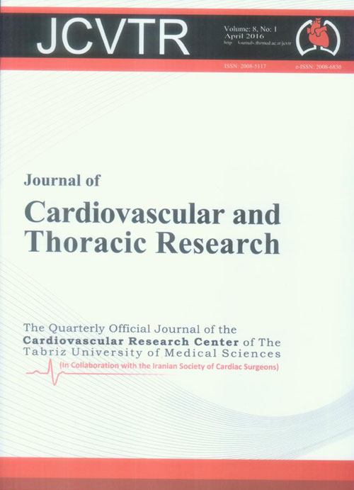 Cardiovascular and Thoracic Research - Volume:8 Issue: 1, Mar 2016