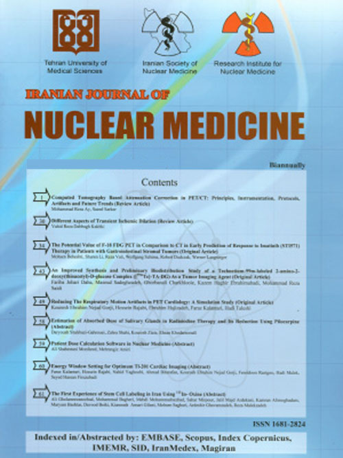 Nuclear Medicine - Volume:24 Issue: 2, Summer-Autumn 2016