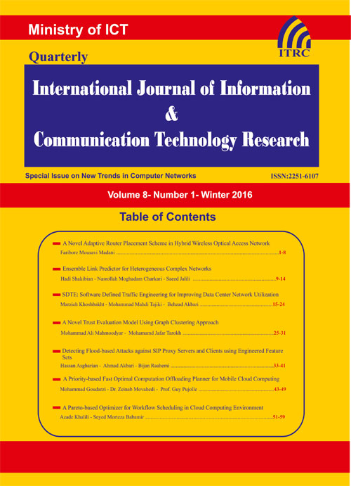Information and Communication Technology Research - Volume:8 Issue: 1, Winter 2016