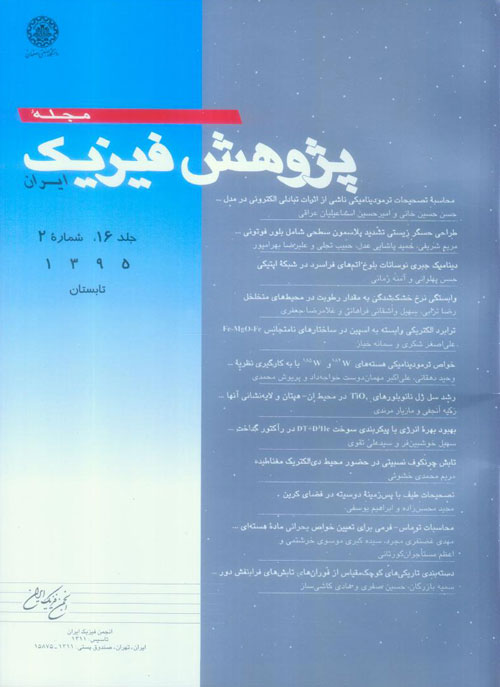 پژوهش فیزیک ایران - سال شانزدهم شماره 2 (تابستان 1395)