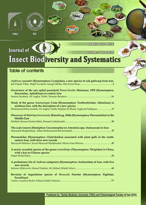 Insect Biodiversity and Systematics - Volume:2 Issue: 2, Jun 2016