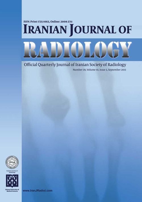Iranian Journal of Radiology - Volume:13 Issue: 4, Oct 2016