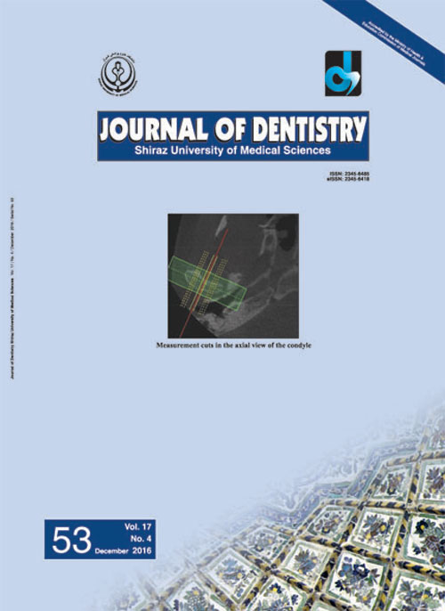 Dentistry, Shiraz University of Medical Sciences - Volume:17 Issue: 4, Dec 2016