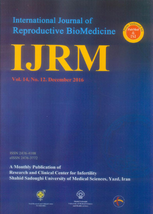 Reproductive BioMedicine - Volume:14 Issue: 12, Dec 2016