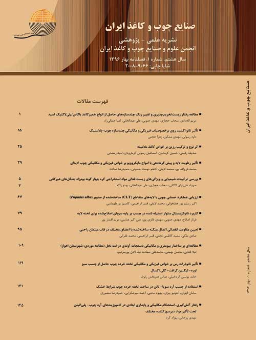 صنایع چوب و کاغذ ایران - سال هشتم شماره 1 (بهار 1396)