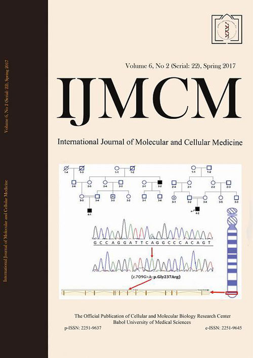 International Journal of Molecular and Cellular Medicine - Volume:6 Issue: 22, Spring 2017