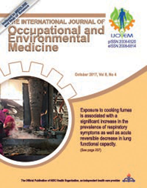 Occupational and Environmental Medicine - Volume:8 Issue: 4, Oct 2017