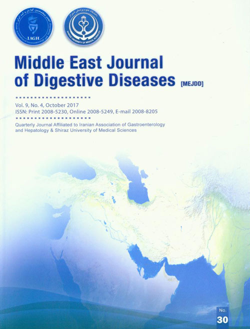Middle East Journal of Digestive Diseases - Volume:9 Issue: 4, Oct 2017