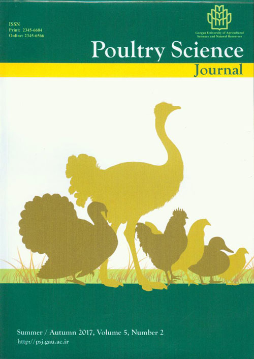 Poultry Science Journal - Volume:5 Issue: 2, Summer-Autumn 2017