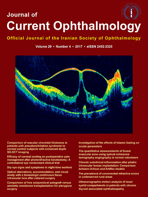 Current Ophthalmology - Volume:29 Issue: 4, Dec 2017