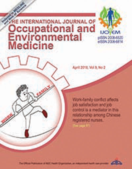 Occupational and Environmental Medicine - Volume:9 Issue: 2, Apr 2018