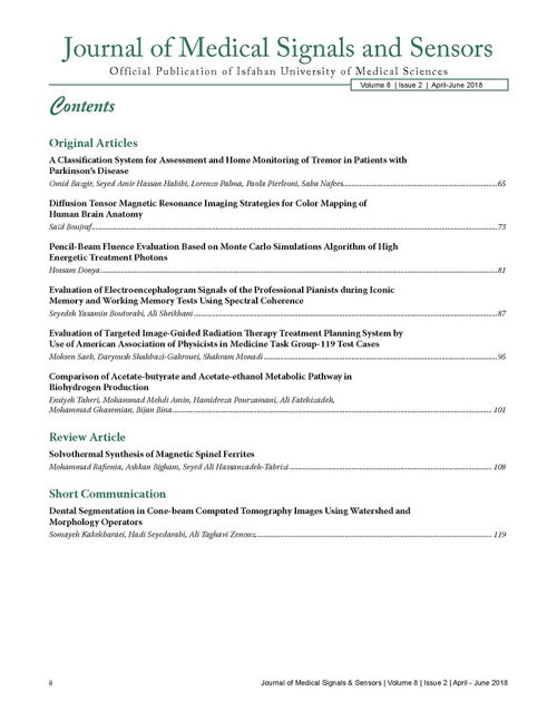 Medical Signals and Sensors - Volume:8 Issue: 2, Apr-Jun 2018