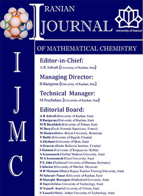 Mathematical Chemistry - Volume:9 Issue: 2, Spring 2018