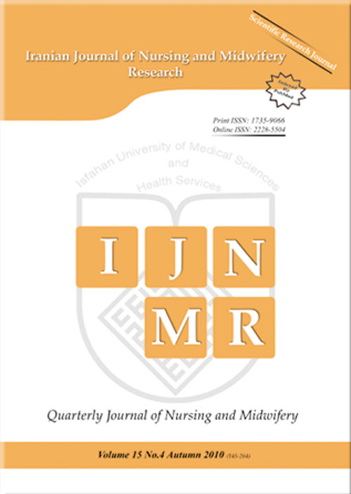 Nursing and Midwifery Research - Volume:23 Issue: 4, Jul - Aug 2018