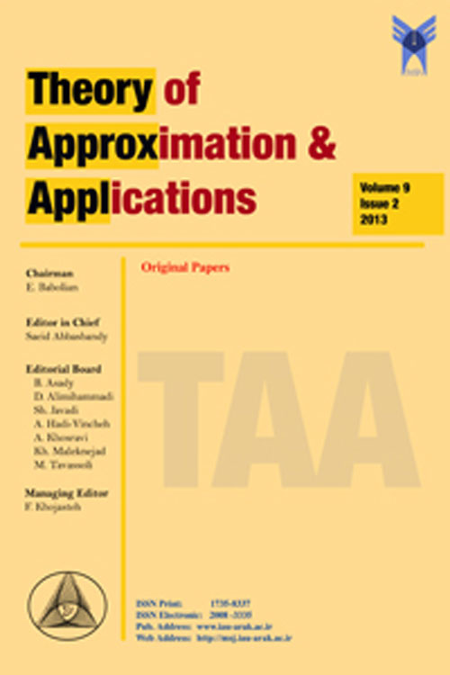 Theory of Approximation and Applications - Volume:12 Issue: 1, Winter and Spring 2018