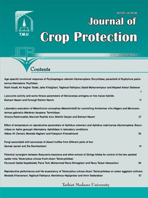 Crop Protection - Volume:7 Issue: 3, Sep 2018