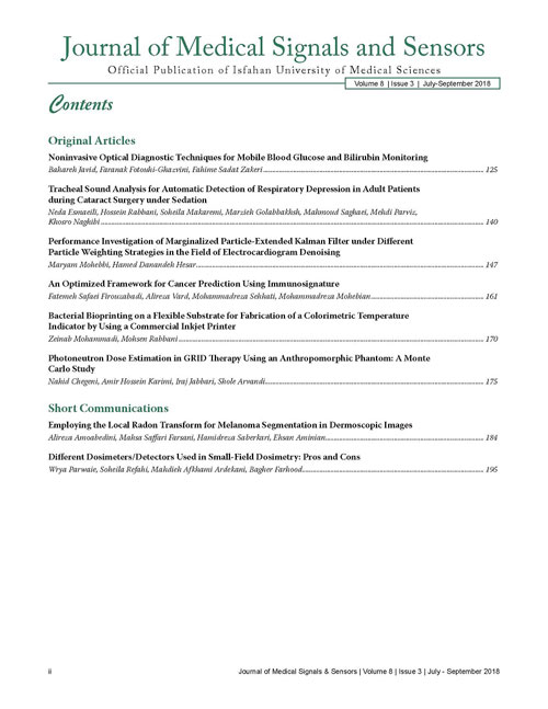 Medical Signals and Sensors - Volume:8 Issue: 3, Jul-Sep 2018
