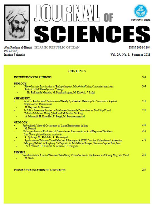 Sciences, Islamic Republic of Iran - Volume:29 Issue: 3, Summer 2018