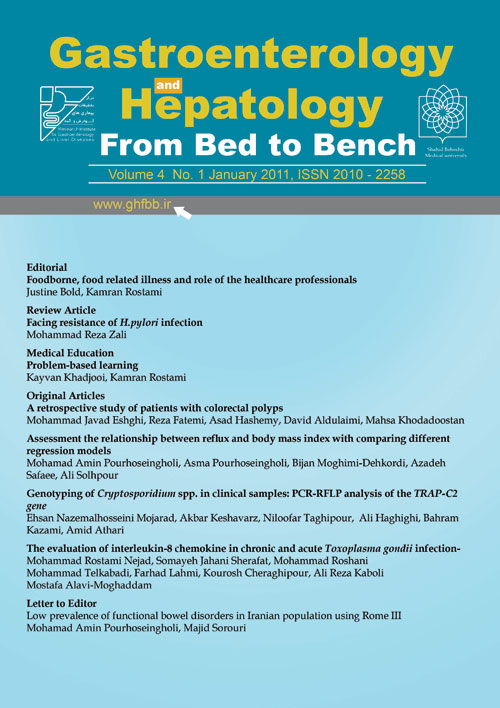 Gastroenterology and Hepatology From Bed to Bench Journal - Volume:11 Issue: 4, Autumn 2018