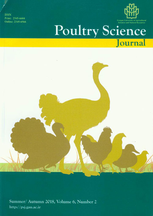 Poultry Science Journal - Volume:6 Issue: 2, Summer-Autumn 2018