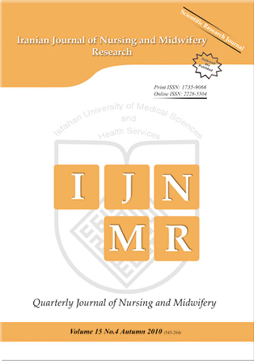 Nursing and Midwifery Research - Volume:24 Issue: 2, Mar-Apr 2019