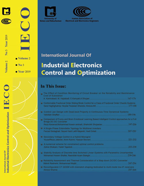 Industrial Electronics, Control and Optimization - Volume:2 Issue: 3, Summer 2019