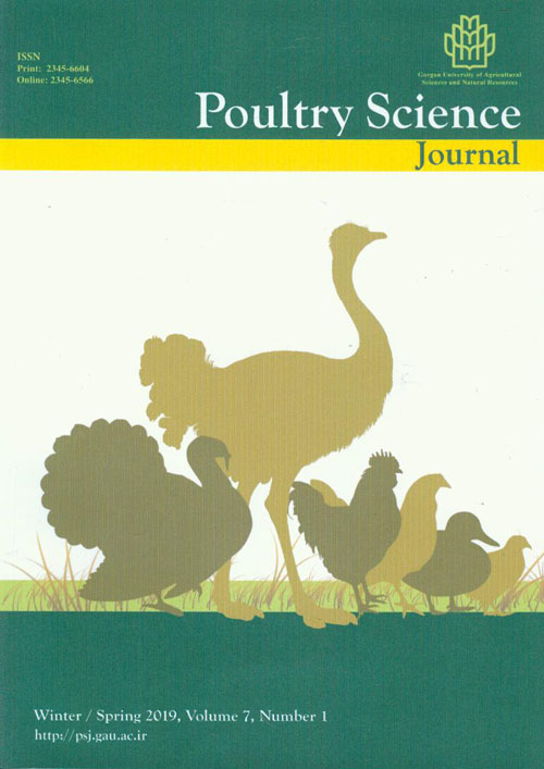 Poultry Science Journal - Volume:7 Issue: 1, Winter-Spring 2019