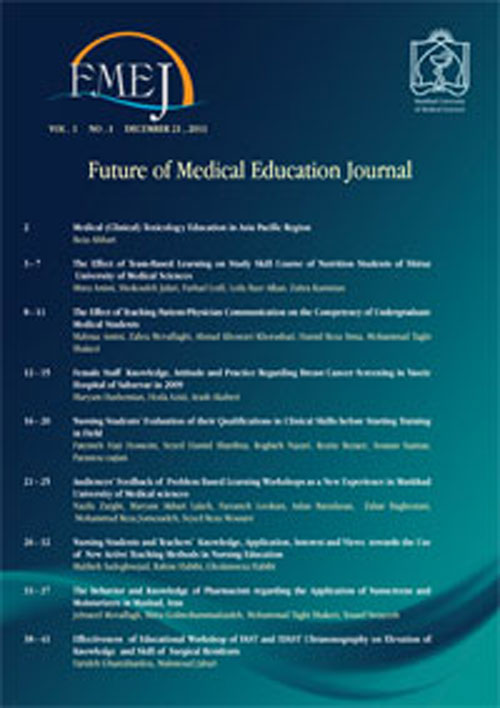 Future of Medical Education Journal - Volume:9 Issue: 2, Jun 2019