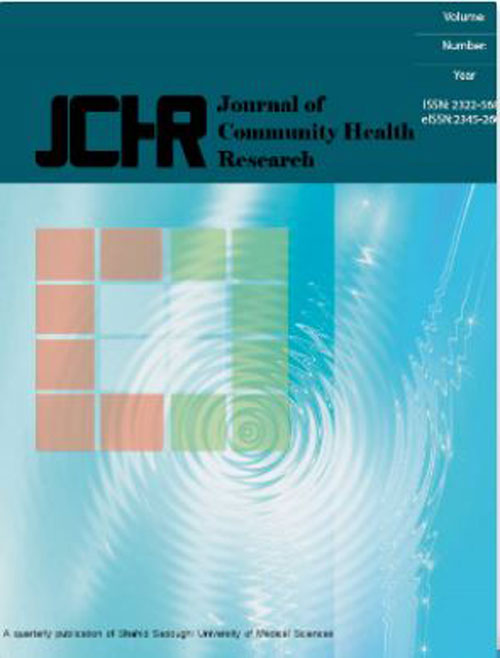 Community Health Research - Volume:11 Issue: 1, Jan-Mar 2022
