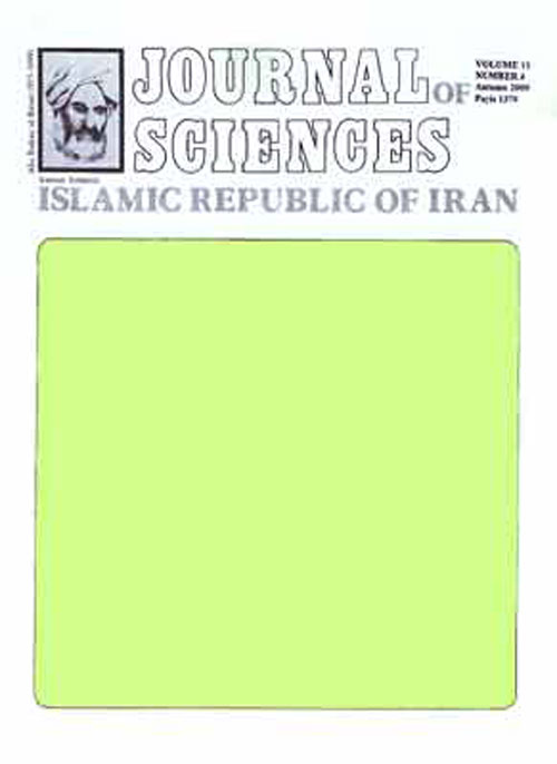 Sciences, Islamic Republic of Iran - Volume:14 Issue: 4, Autumn 2003
