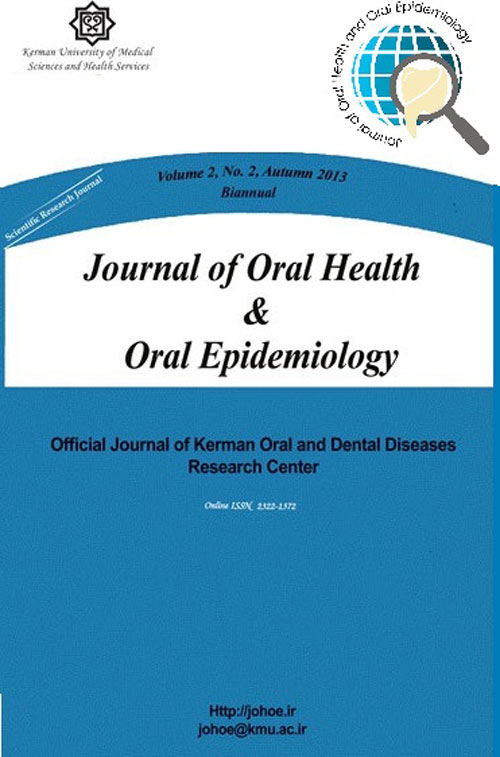 Oral Health and Oral Epidemiology - Volume:11 Issue: 1, Winter 2022