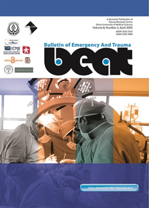 Bulletin of Emergency And Trauma - Volume:12 Issue: 1, Jan 2024
