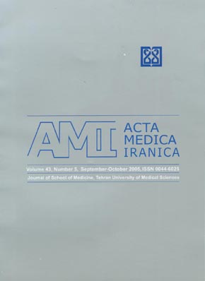 Acta Medica Iranica - Volume:43 Issue: 5, Sep-Oct 2005