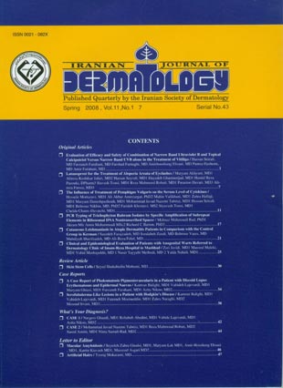 Dermatology - Volume:11 Issue: 1, 2008