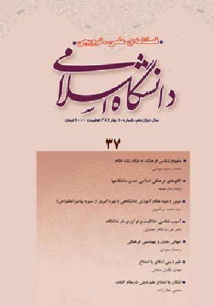 مطالعات معرفتی در دانشگاه اسلامی - سال دوازدهم شماره 1 (پیاپی 37، بهار 1387)