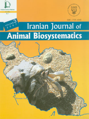 Animal Biosystematics - Volume:3 Issue: 1, Winter-Spring 2007