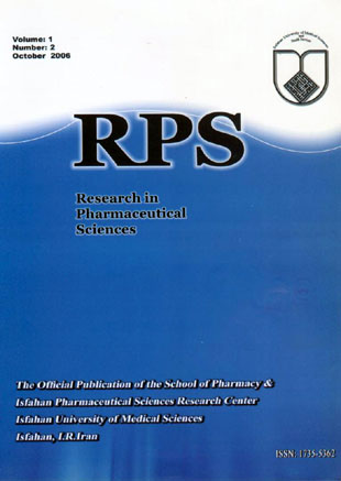 Research in Pharmaceutical Sciences - Volume:1 Issue: 2, Oct 2006