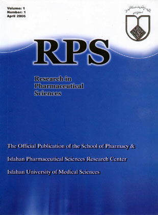 Research in Pharmaceutical Sciences - Volume:1 Issue: 1, Apr 2006