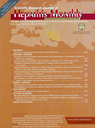 Hepatitis - Volume:9 Issue: 4, Autumn 2009
