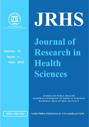 Research in Health Sciences - Volume:10 Issue: 1, Winter-Spring 2010