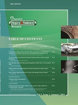 Injury and Violence Research - Volume:3 Issue: 1, Jan 2011