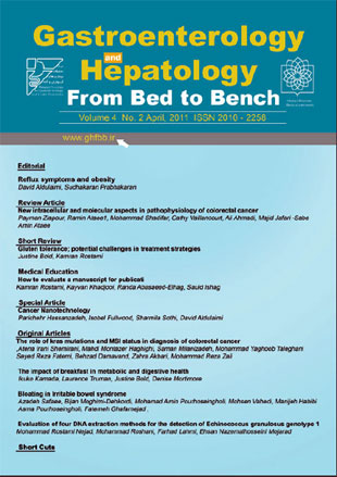 Gastroenterology and Hepatology From Bed to Bench Journal - Volume:4 Issue: 2, Spring 2011