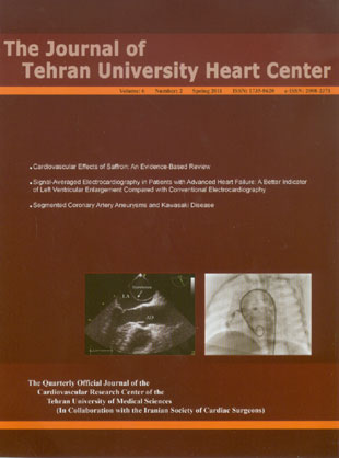 Tehran University Heart Center - Volume:6 Issue: 2, Apr 2011