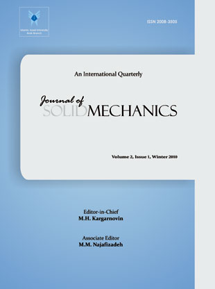 Solid Mechanics - Volume:2 Issue: 1, Winter 2010