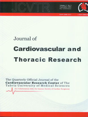 Cardiovascular and Thoracic Research - Volume:3 Issue: 3, Aug 2011