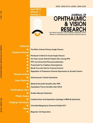 Ophthalmic and Vision Research - Volume:7 Issue: 2, Apr-Jun 2012